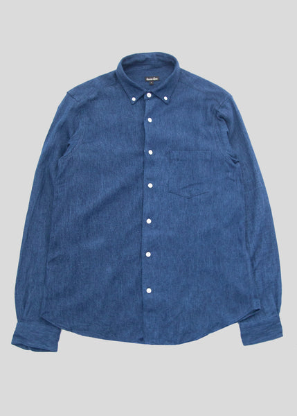 Buy WES Casuals Dark Blue Cotton Slim-Fit Shirt from Westside